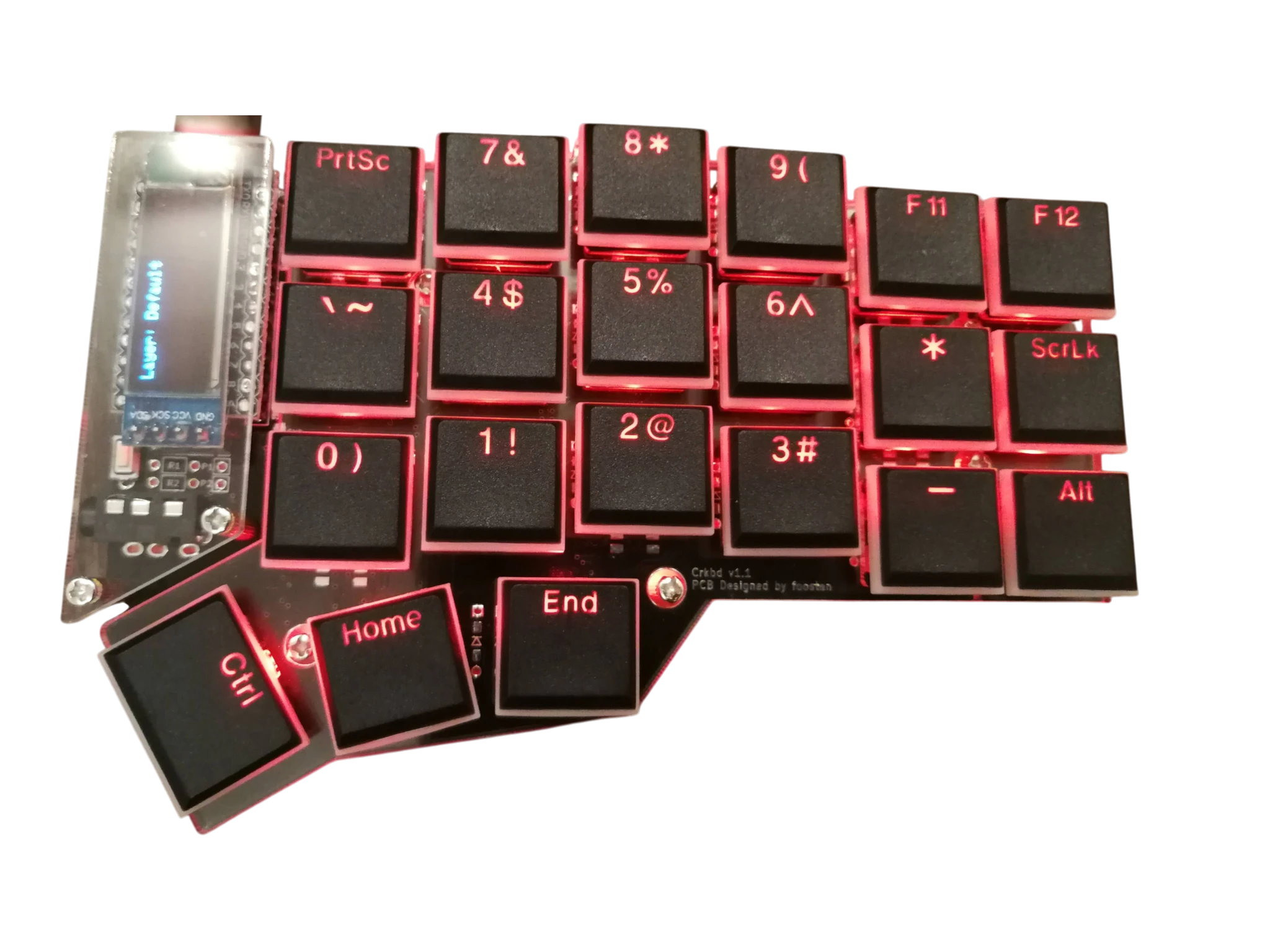 Custom ergonomic keyboard build
